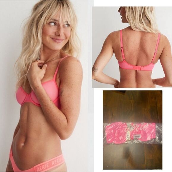 NWT Aerie Smoothez Mesh Unlined Balconette Bra 38DD - Picture 1 of 7